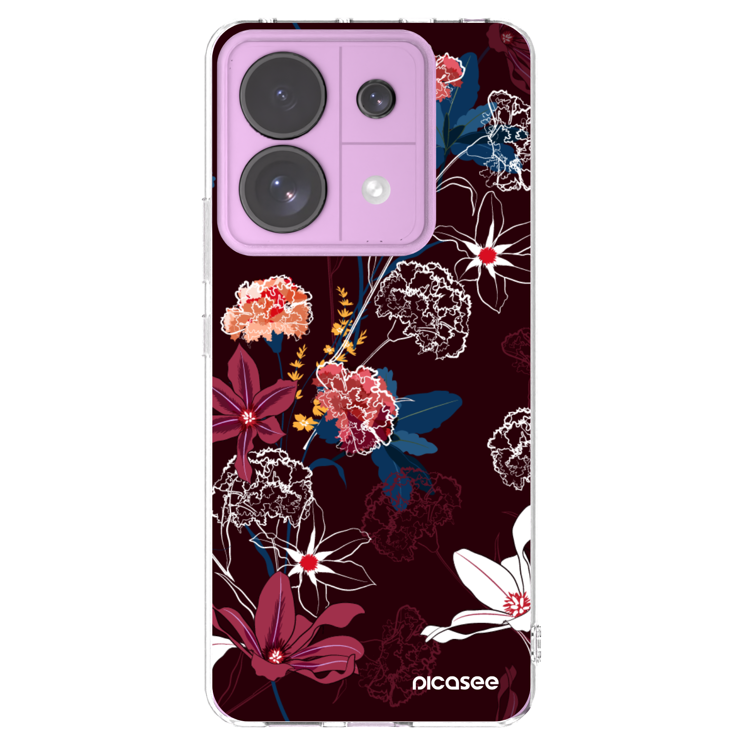 Picasee silikonska prozirna maskica za Xiaomi Redmi Note 13 Pro 5G - Dark Meadow