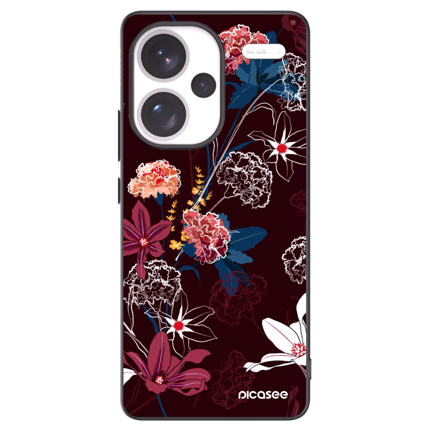 Picasee crna silikonska maskica za Xiaomi Redmi Note 13 Pro+ 5G - Dark Meadow