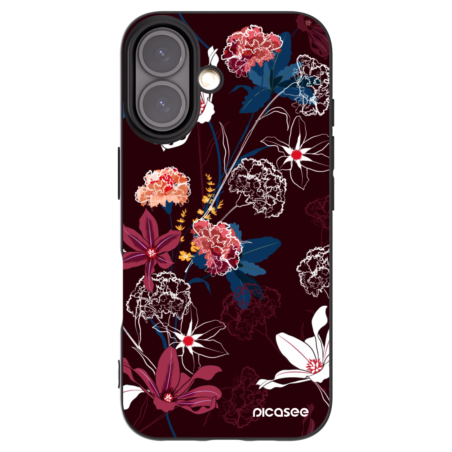 Picasee crna silikonska maskica za Apple iPhone 16 - Dark Meadow