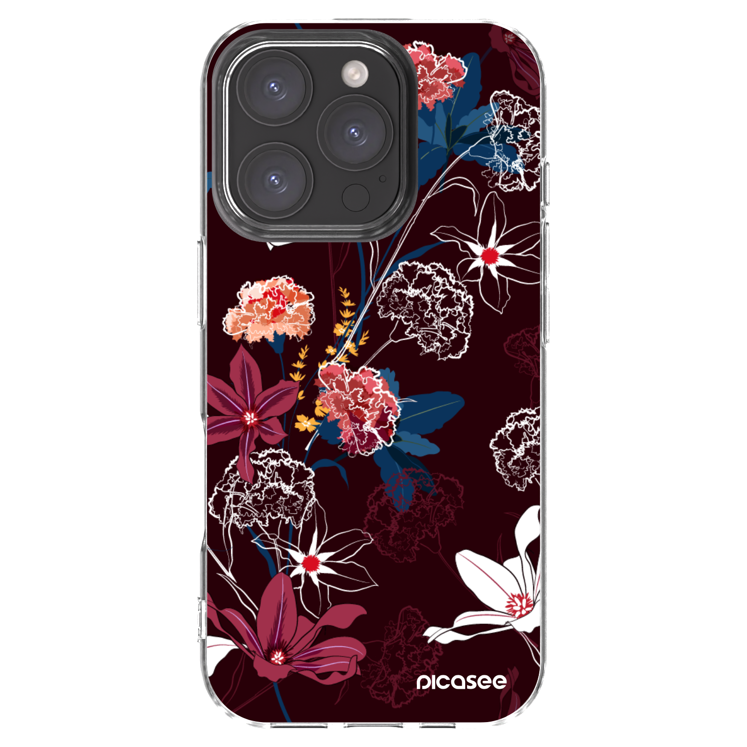 Picasee silikonska prozirna maskica za Apple iPhone 16 Pro - Dark Meadow