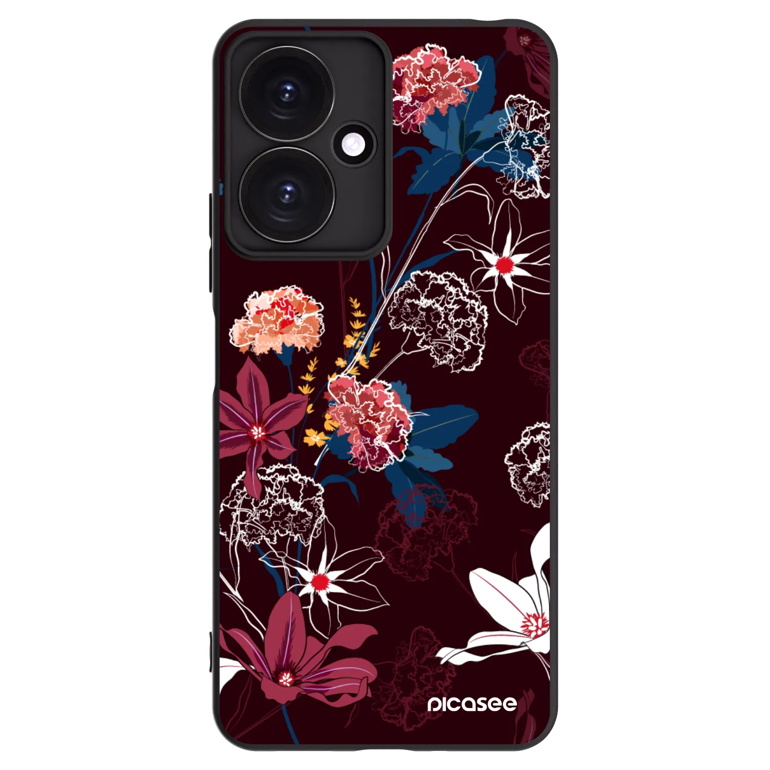 Picasee crna silikonska maskica za Xiaomi Redmi 13C 5G - Dark Meadow