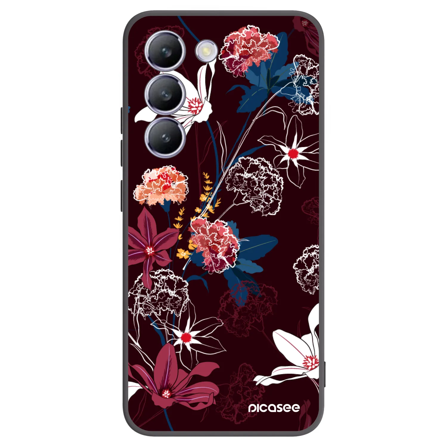 Picasee crna silikonska maskica za Vivo V40 SE 5G - Dark Meadow