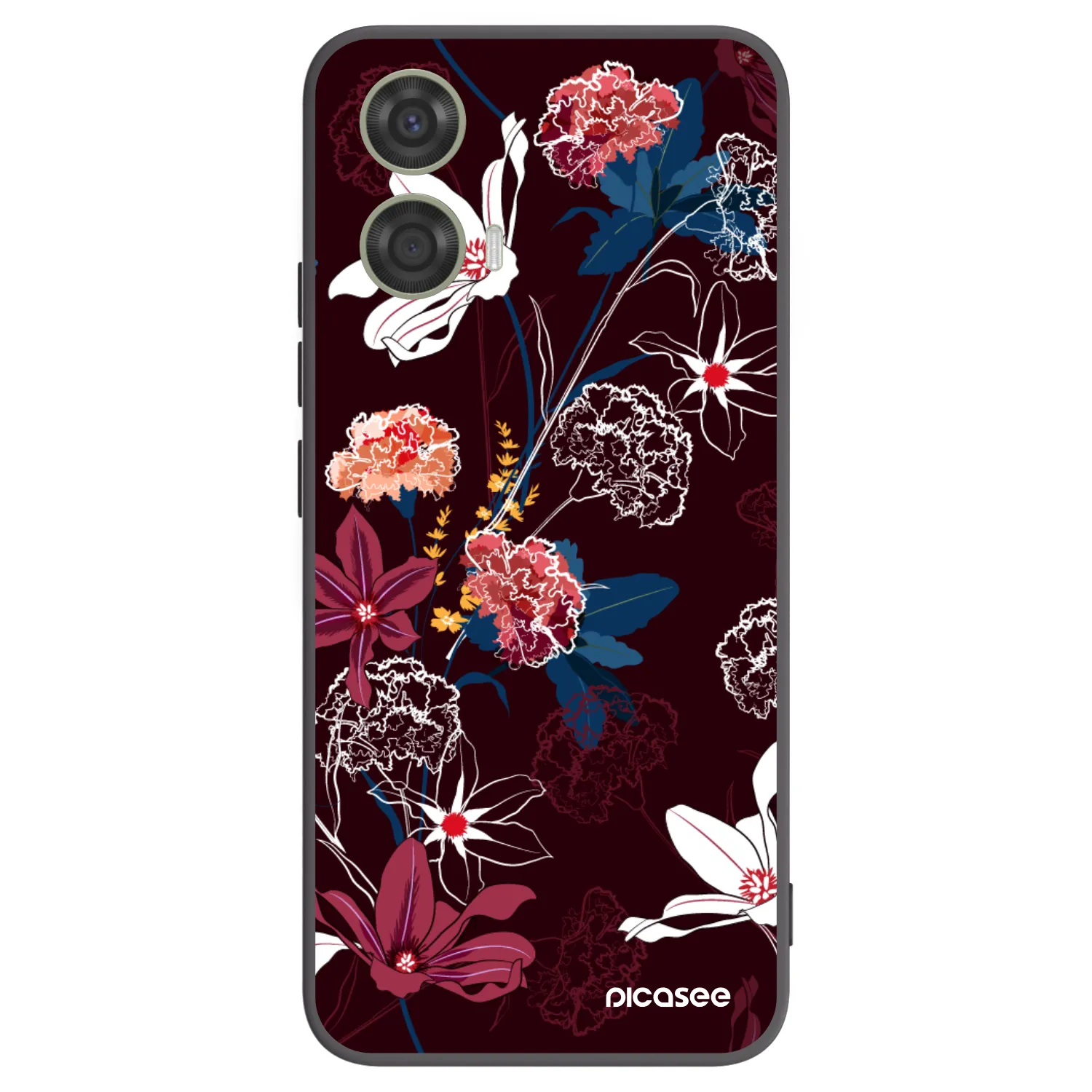 Picasee crna silikonska maskica za Motorola Moto G24 - Dark Meadow