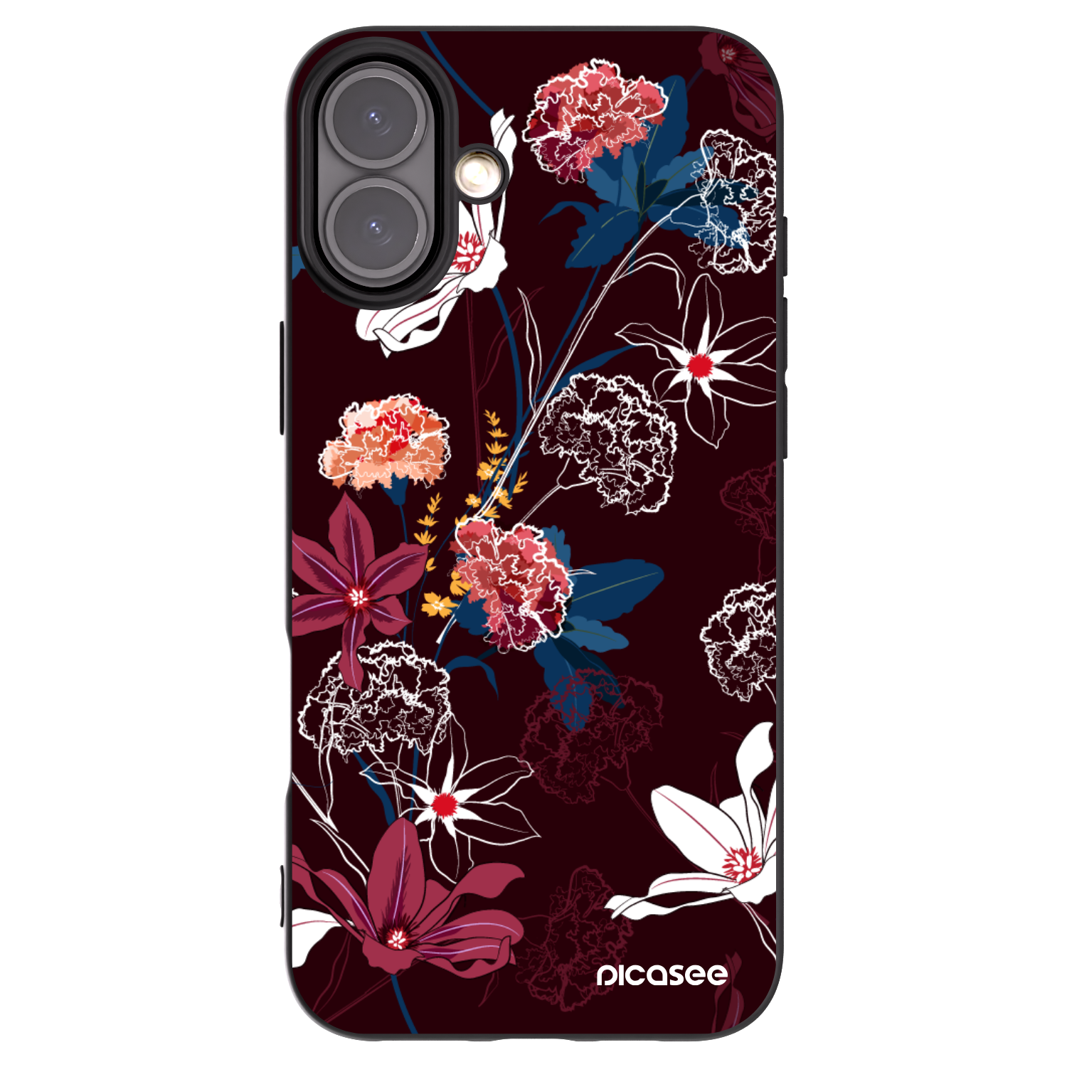 Picasee crna silikonska maskica za Apple iPhone 16 Plus - Dark Meadow