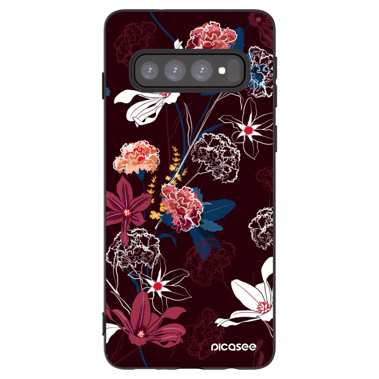 Picasee crna silikonska maskica za Samsung Galaxy S10 G973 - Dark Meadow