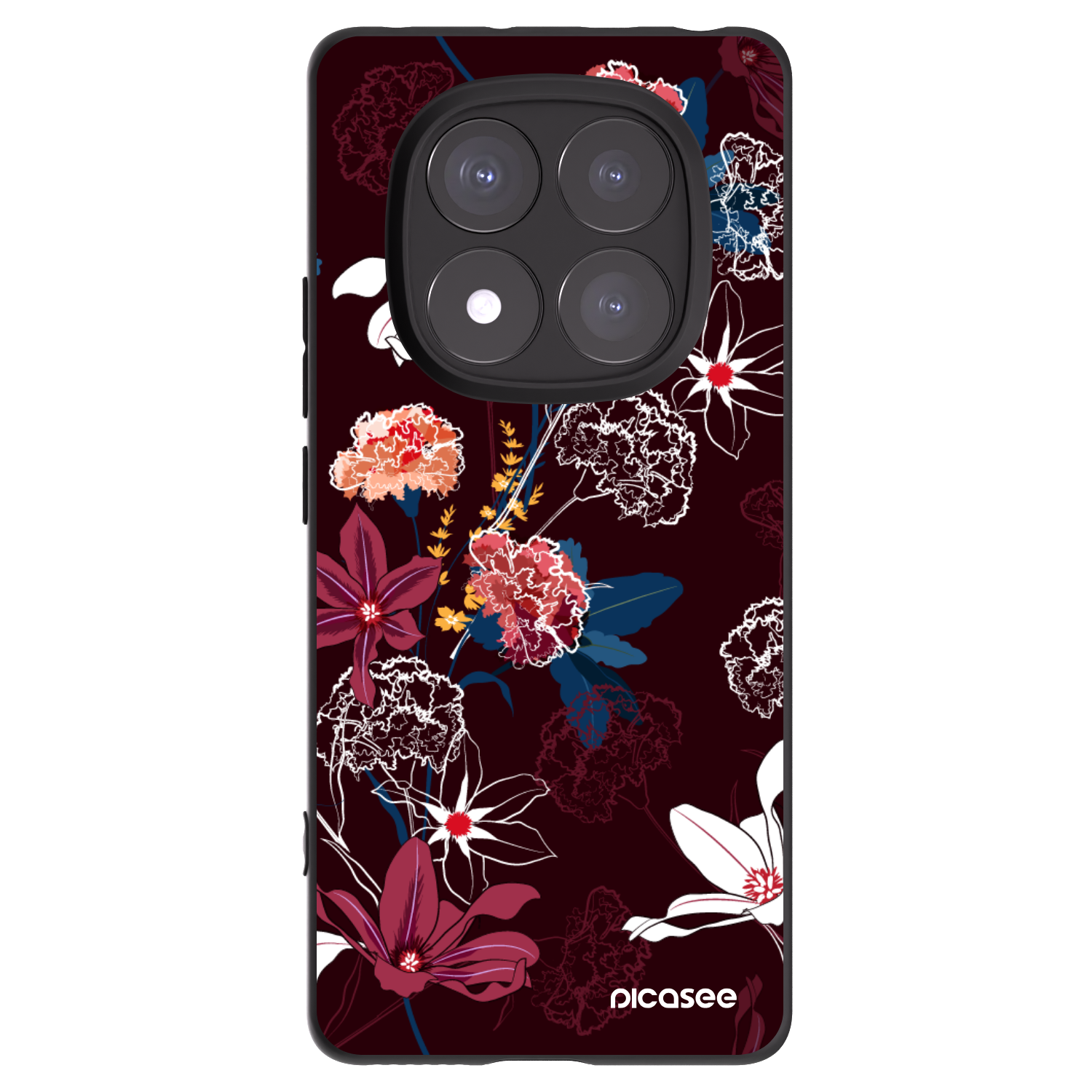 Picasee crna silikonska maskica za Xiaomi Redmi Note 14 Pro+ 5G - Dark Meadow