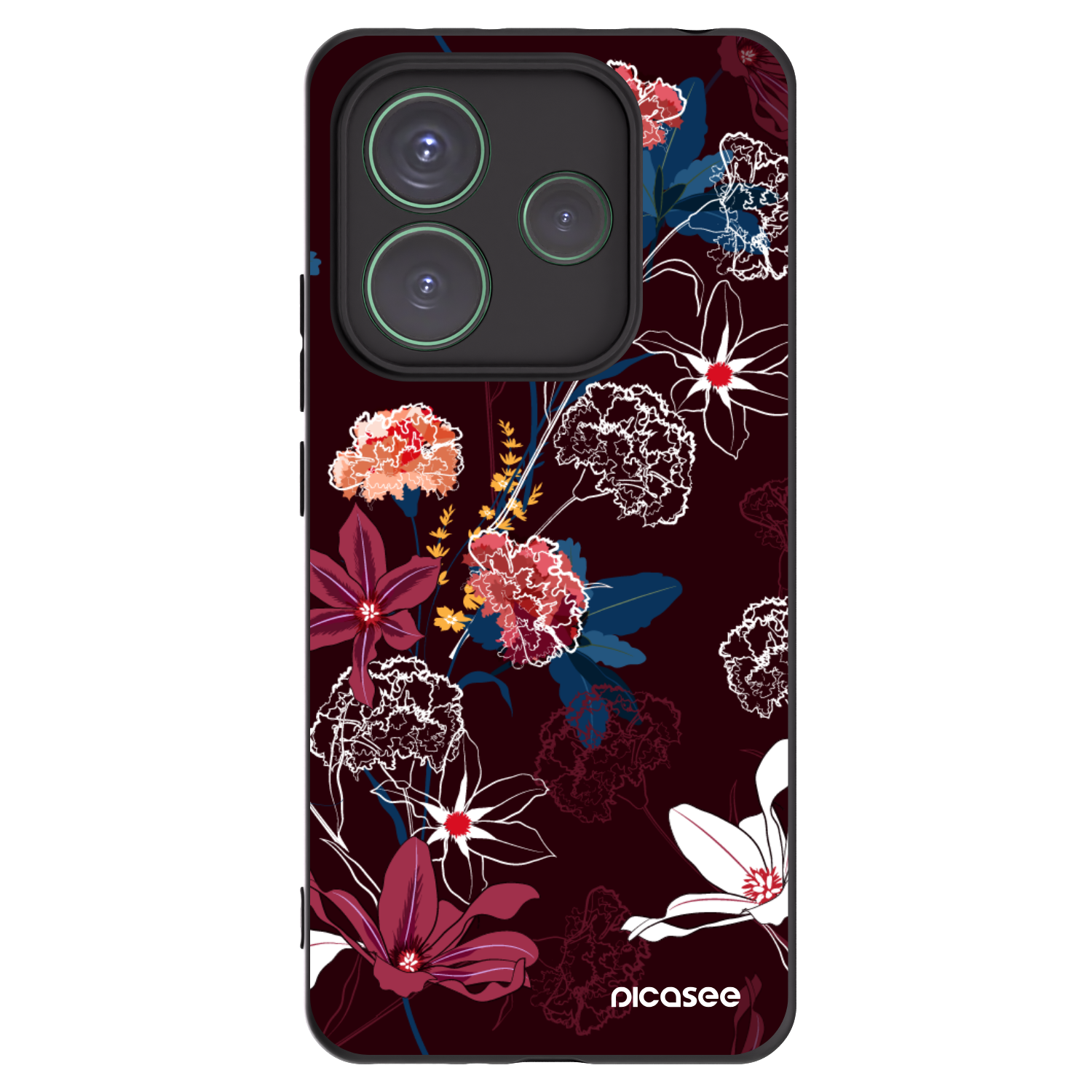Picasee crna silikonska maskica za Xiaomi Redmi Note 14 5G - Dark Meadow