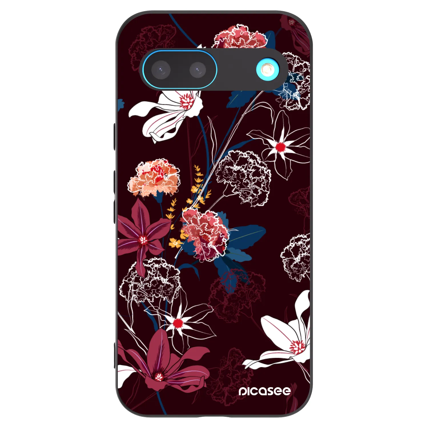Picasee crna silikonska maskica za Google Pixel 8 - Dark Meadow