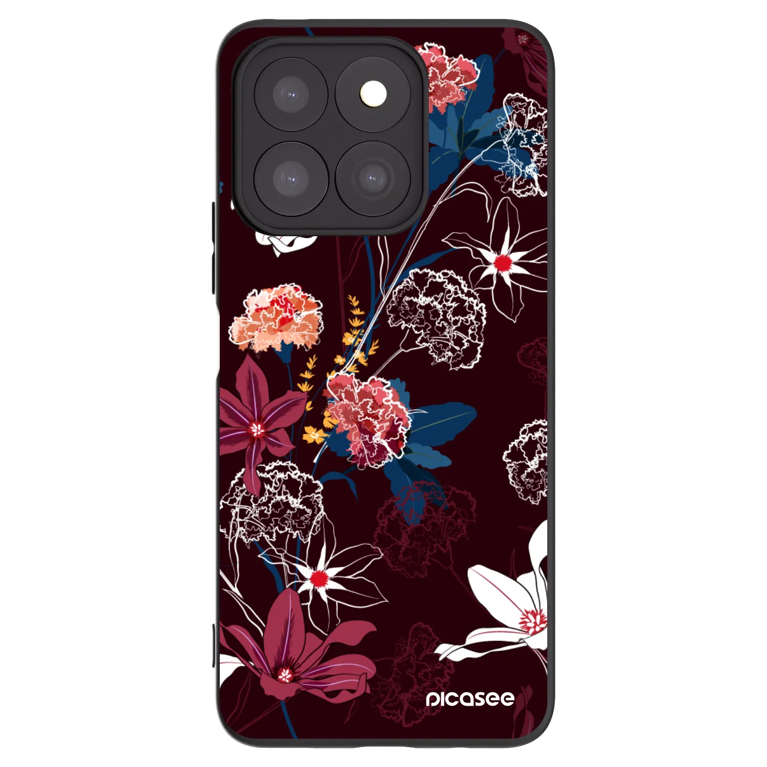 Picasee crna silikonska maskica za Honor X8c - Dark Meadow