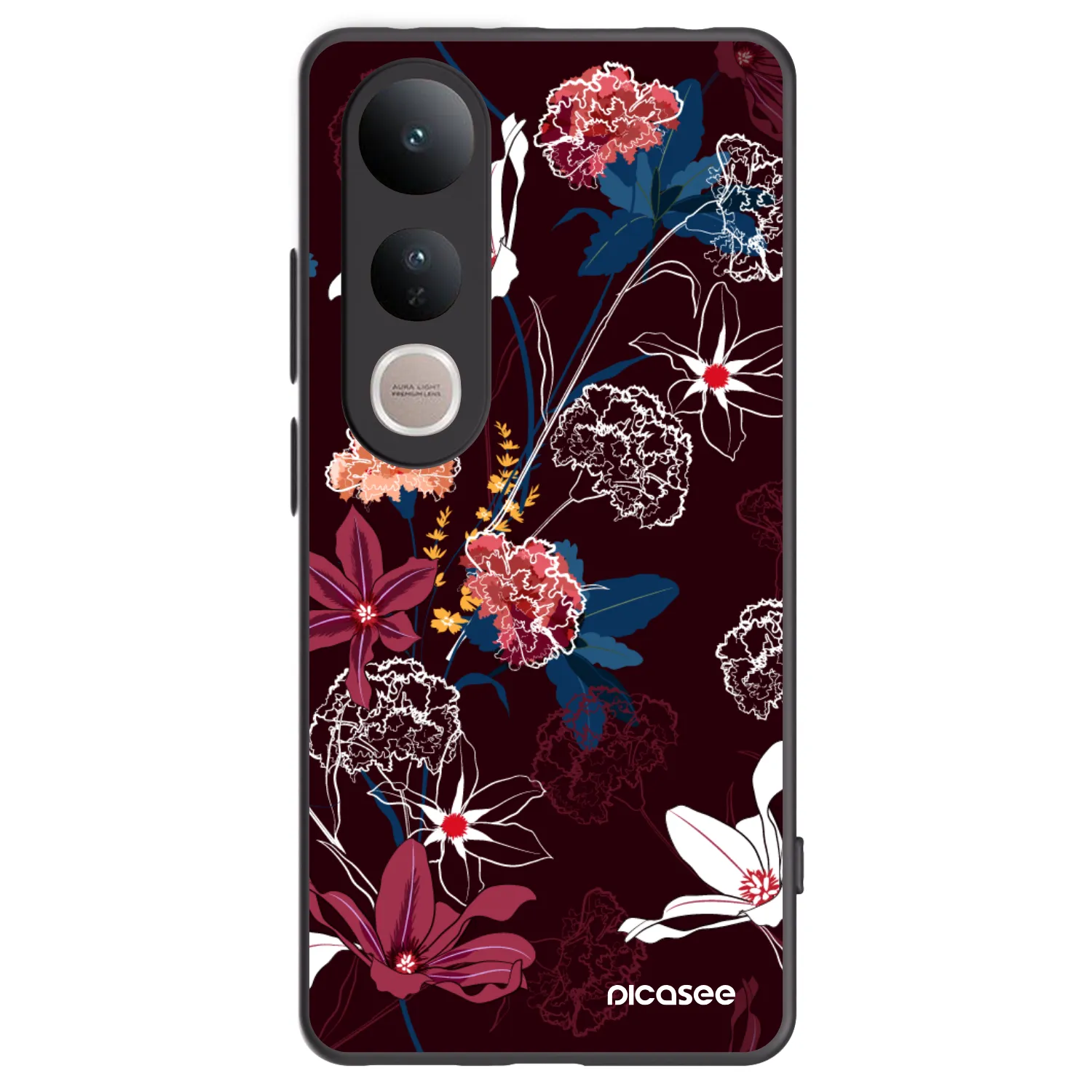 Picasee crna silikonska maskica za Vivo V50 Lite 5G - Dark Meadow