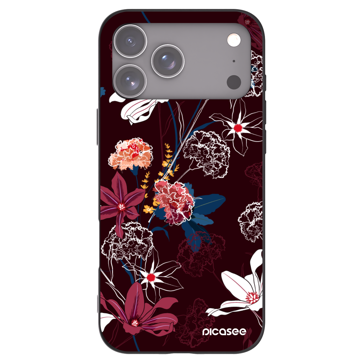Picasee crna silikonska maskica za Apple iPhone 17 Pro Max - Dark Meadow