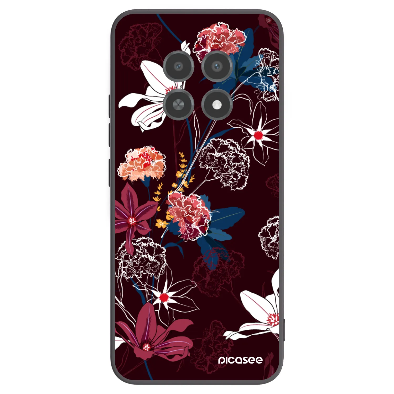 Picasee crna silikonska maskica za Realme 12X - Dark Meadow