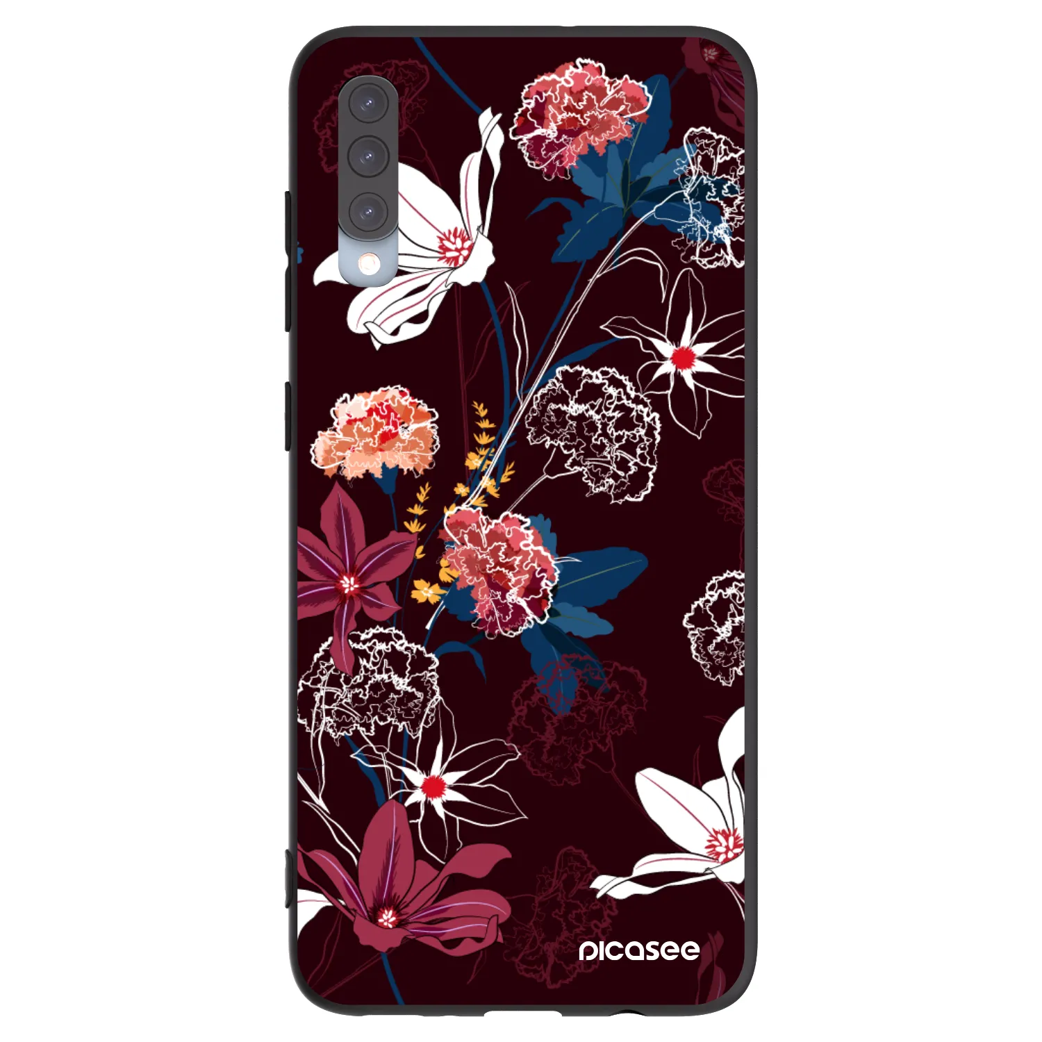 Picasee crna silikonska maskica za Samsung Galaxy A70 A705F - Dark Meadow