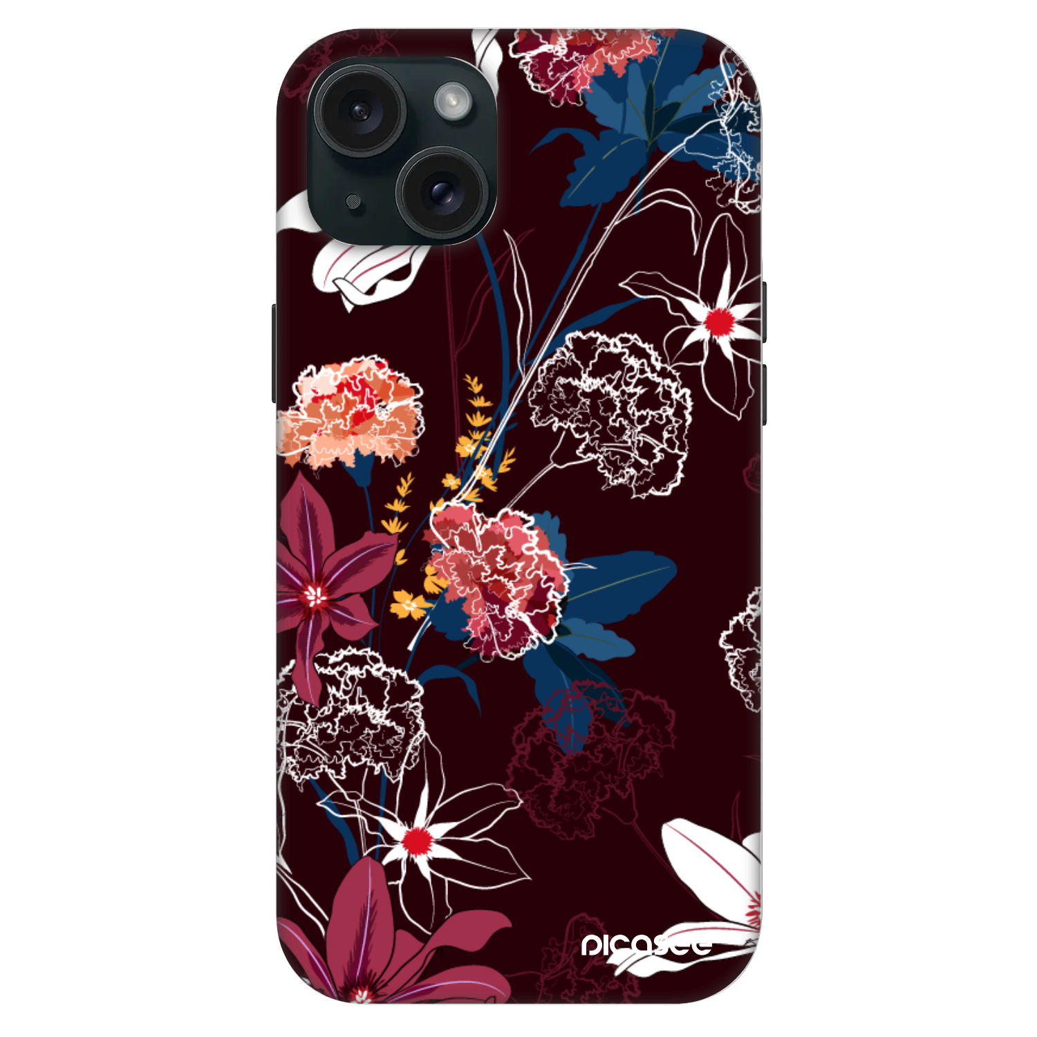 Picasee Fashion Case MagSafe za Apple iPhone 15 Plus - Dark Meadow
