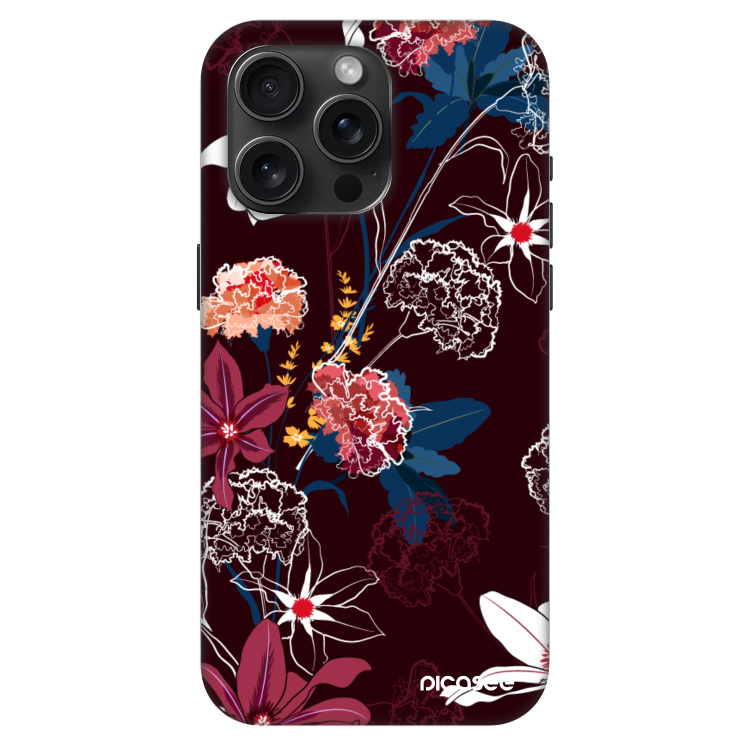 Picasee Fashion Case MagSafe za Apple iPhone 15 Pro Max - Dark Meadow