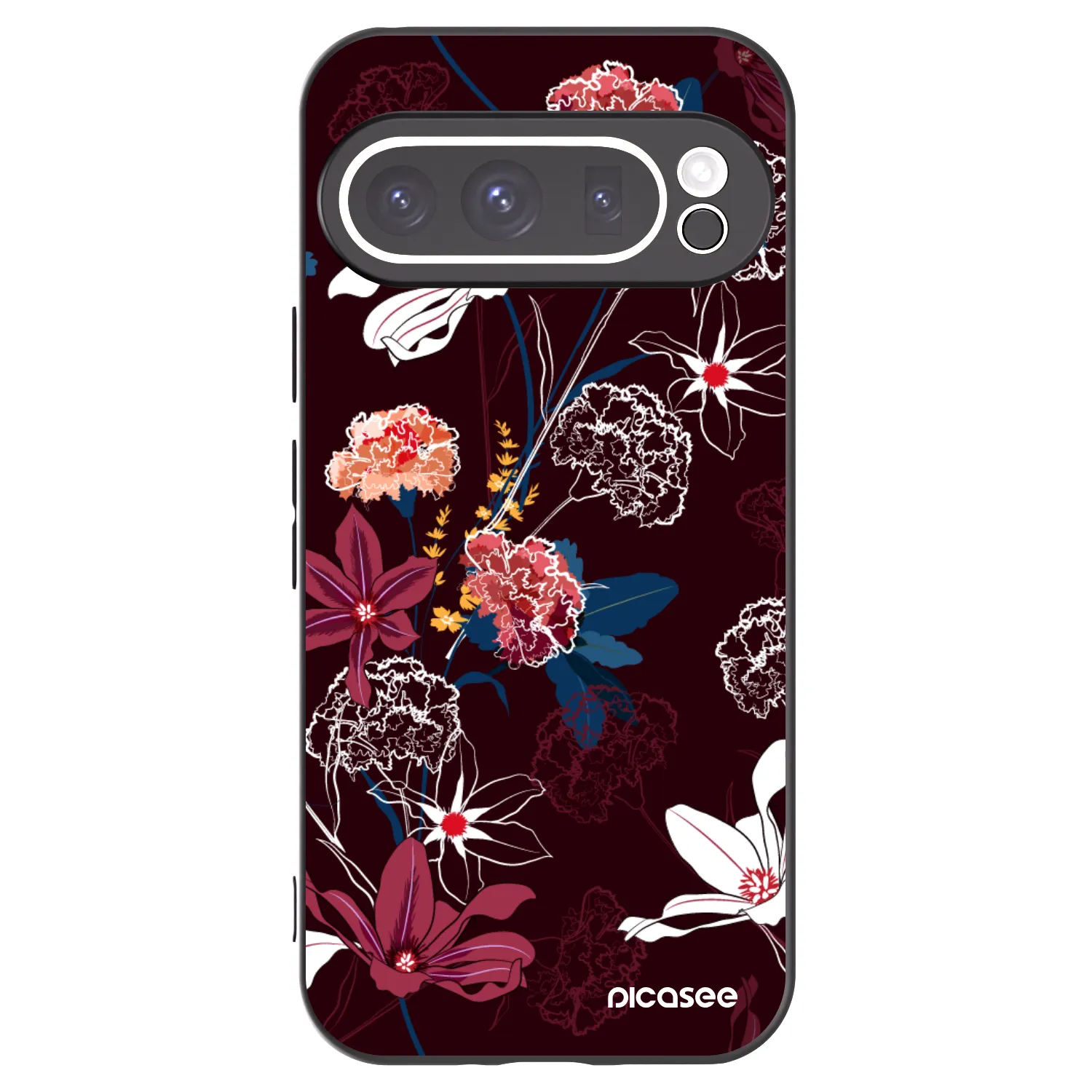 Picasee crna silikonska maskica za Google Pixel 9 Pro XL - Dark Meadow
