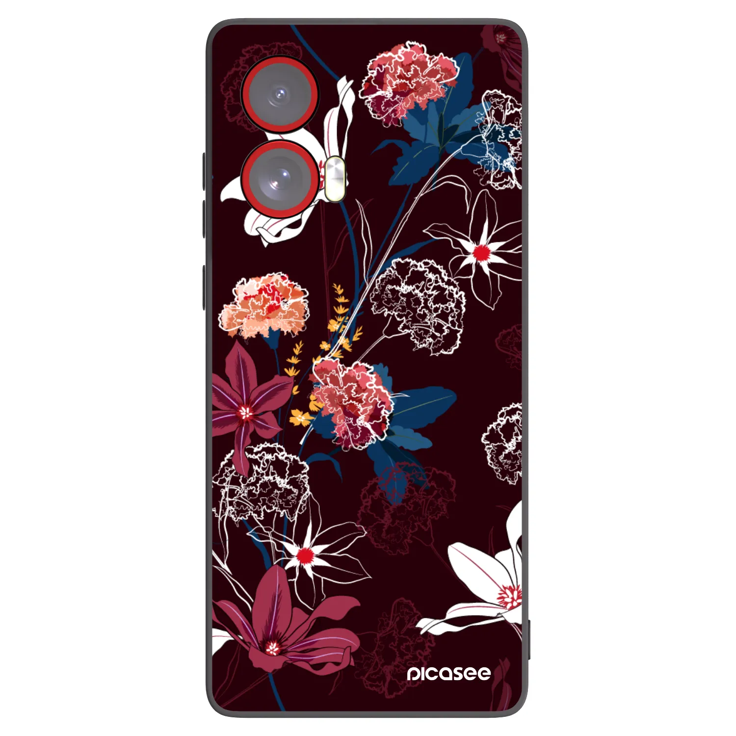 Picasee crna silikonska maskica za Motorola Edge 50 Fusion - Dark Meadow