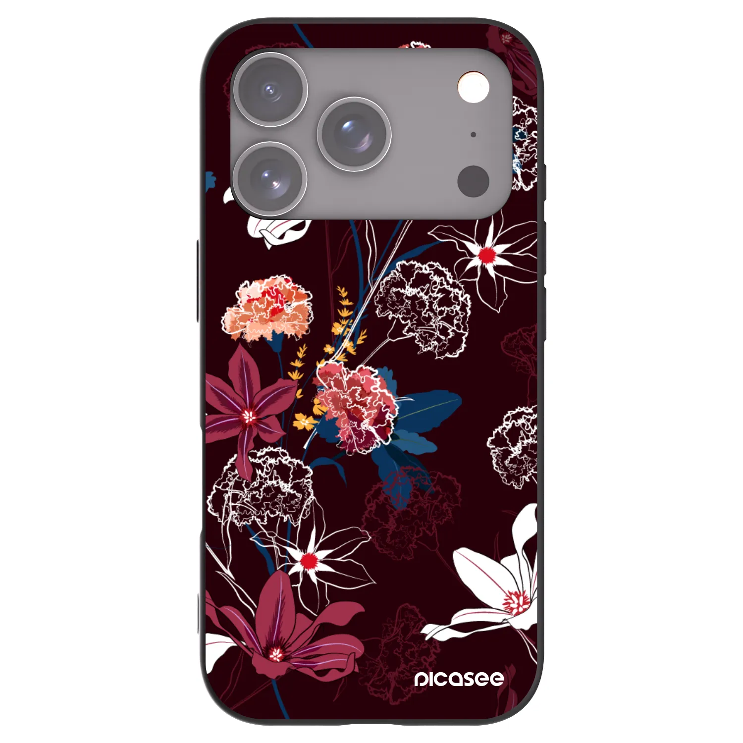 Picasee crna silikonska maskica za Apple iPhone 18 Pro - Dark Meadow