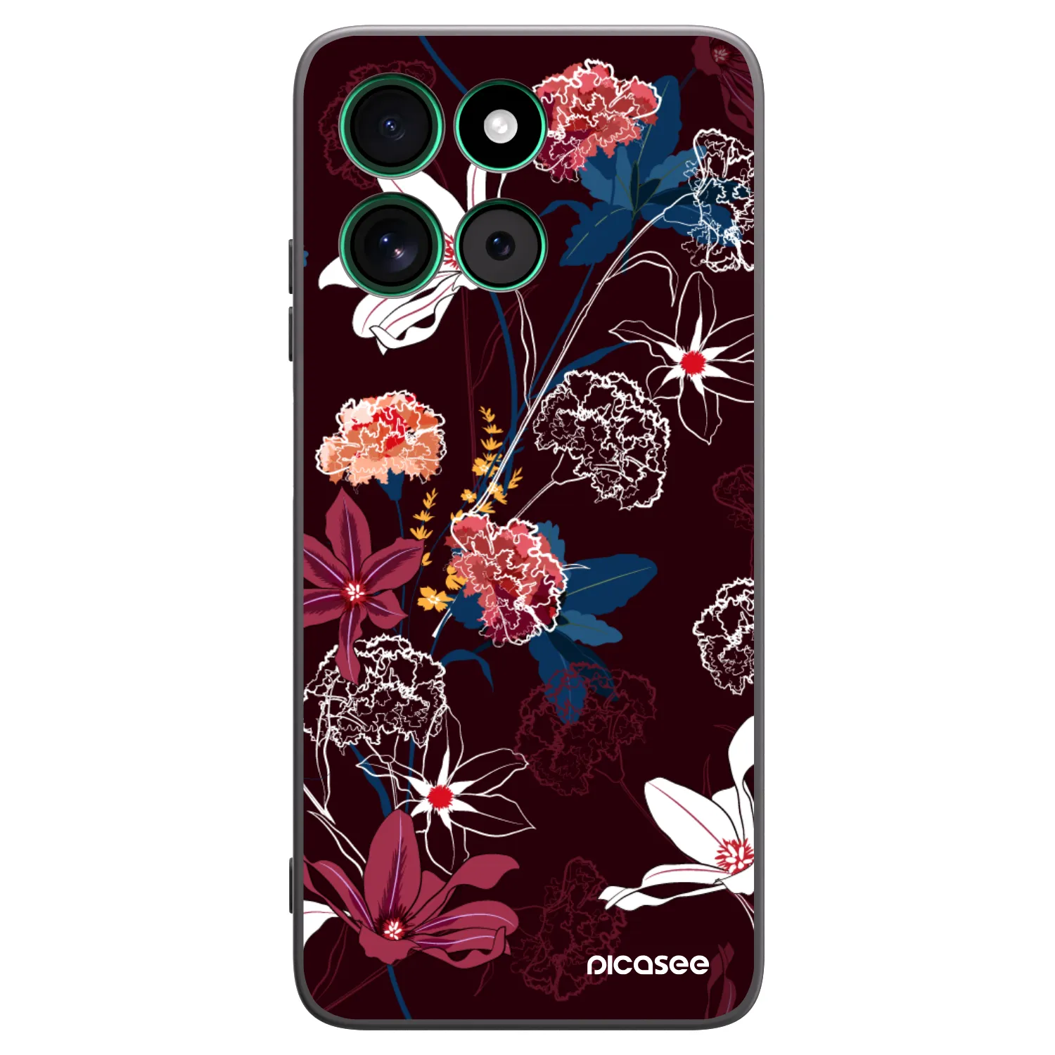 Picasee crna silikonska maskica za Motorola Moto G57 Power - Dark Meadow