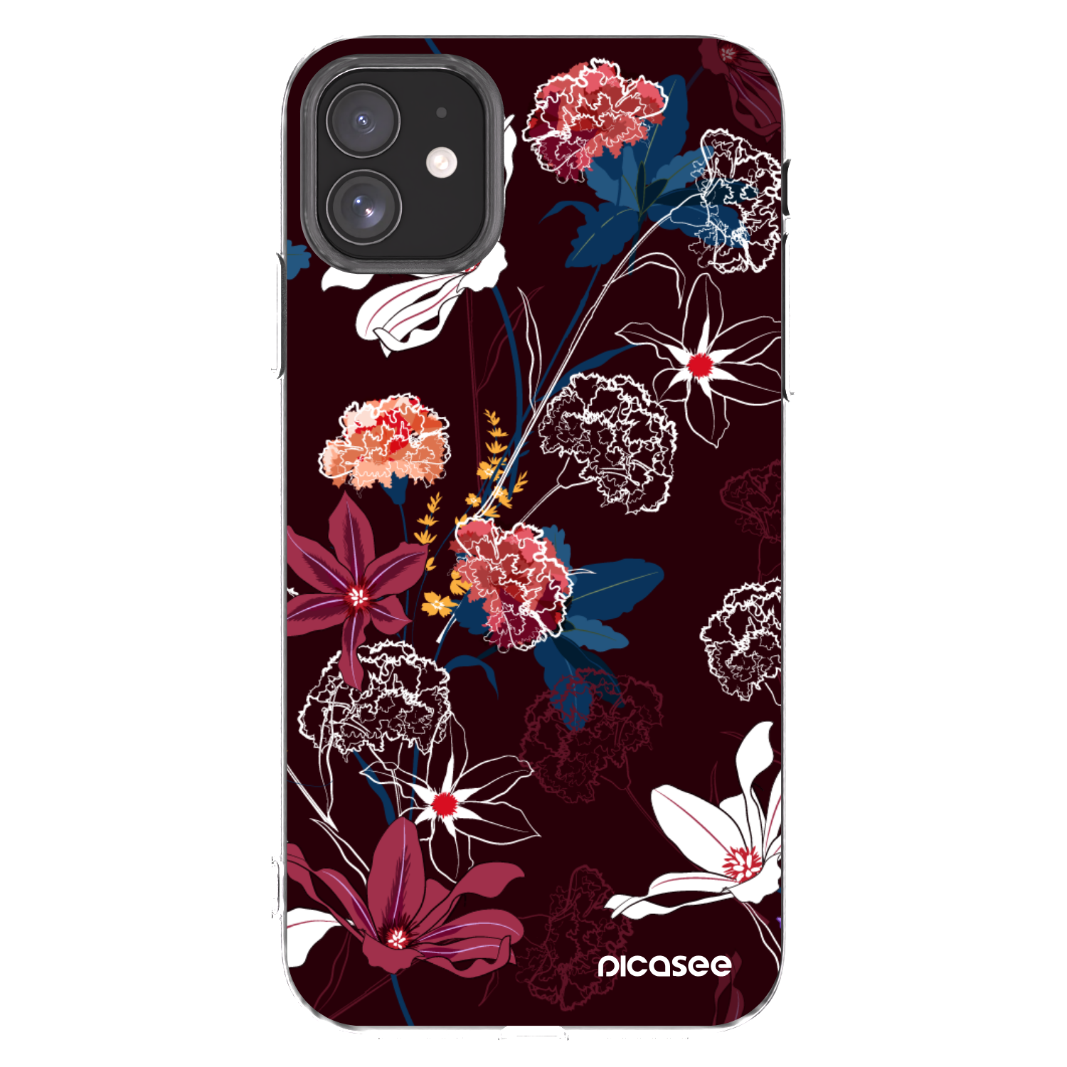 Picasee silikonska prozirna maskica za Apple iPhone 11 - Dark Meadow