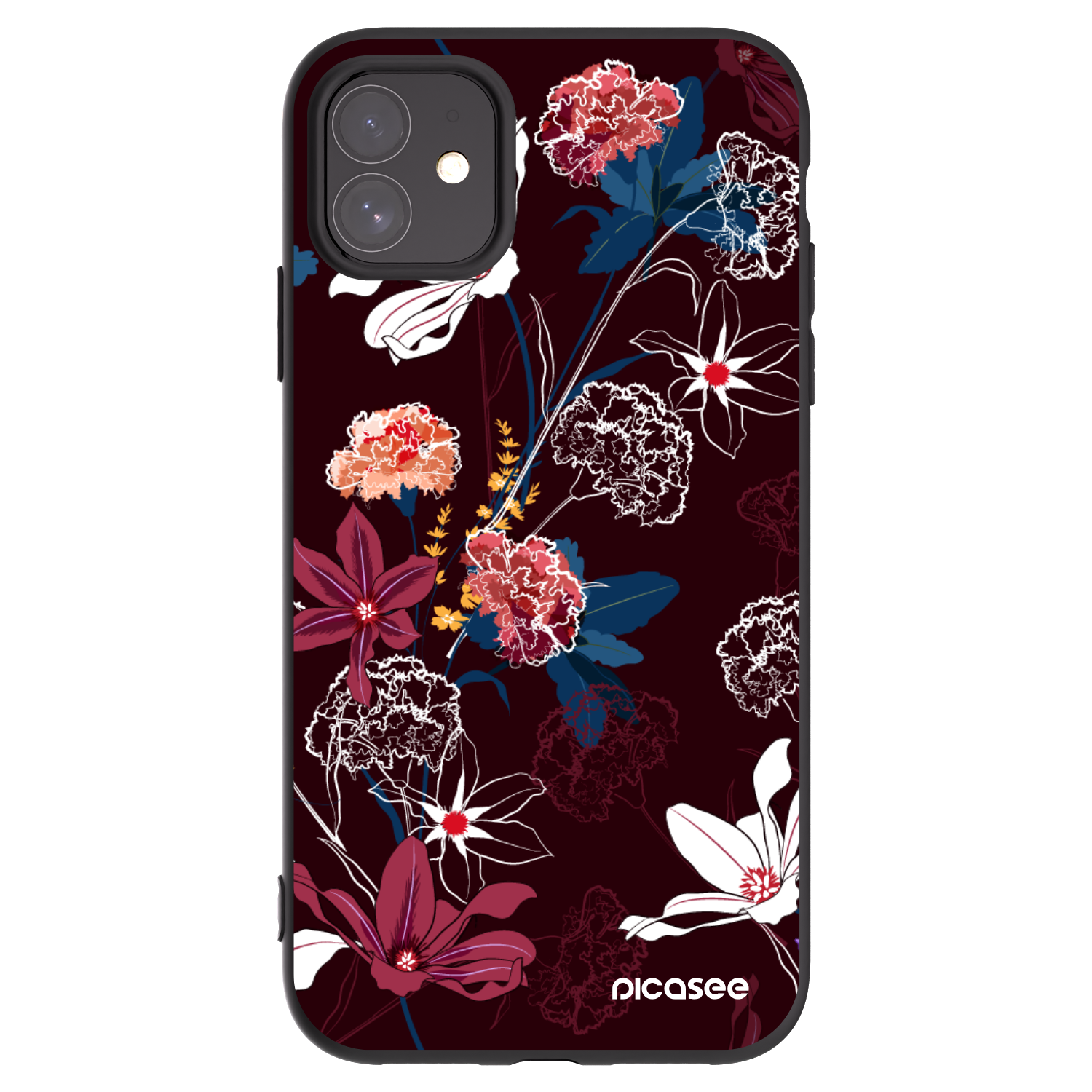 Picasee crna silikonska maskica za Apple iPhone 11 - Dark Meadow
