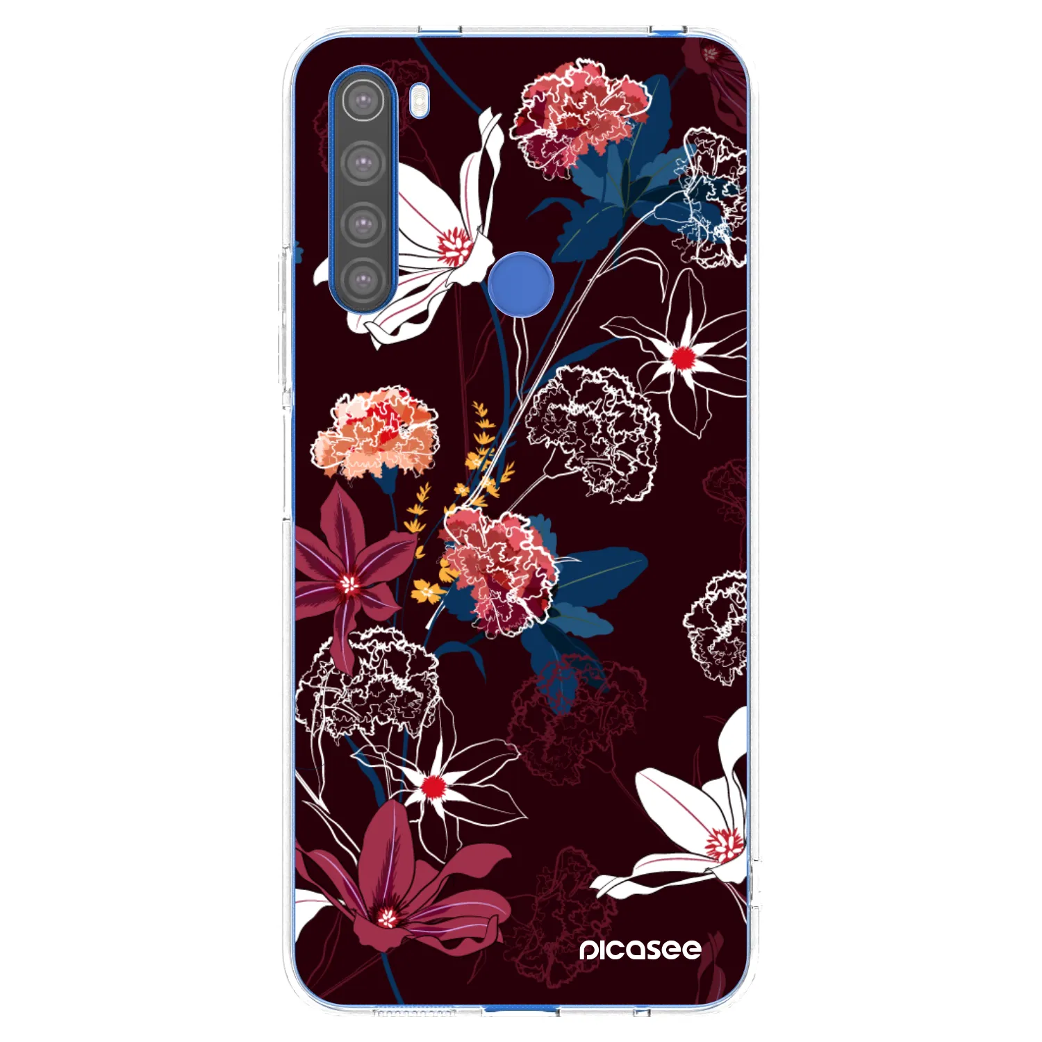 Picasee silikonska prozirna maskica za Xiaomi Redmi Note 8T - Dark Meadow