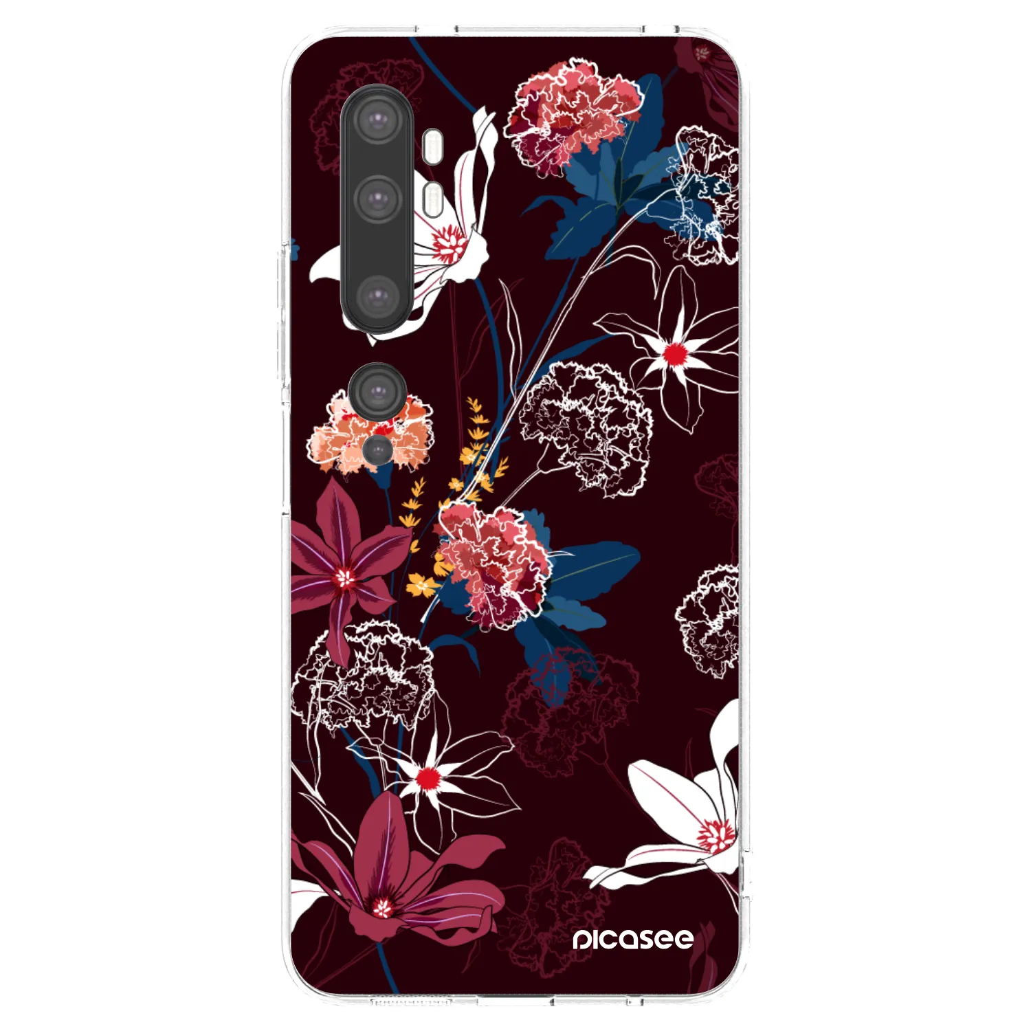 Picasee silikonska prozirna maskica za Xiaomi Mi Note 10 (Pro) - Dark Meadow