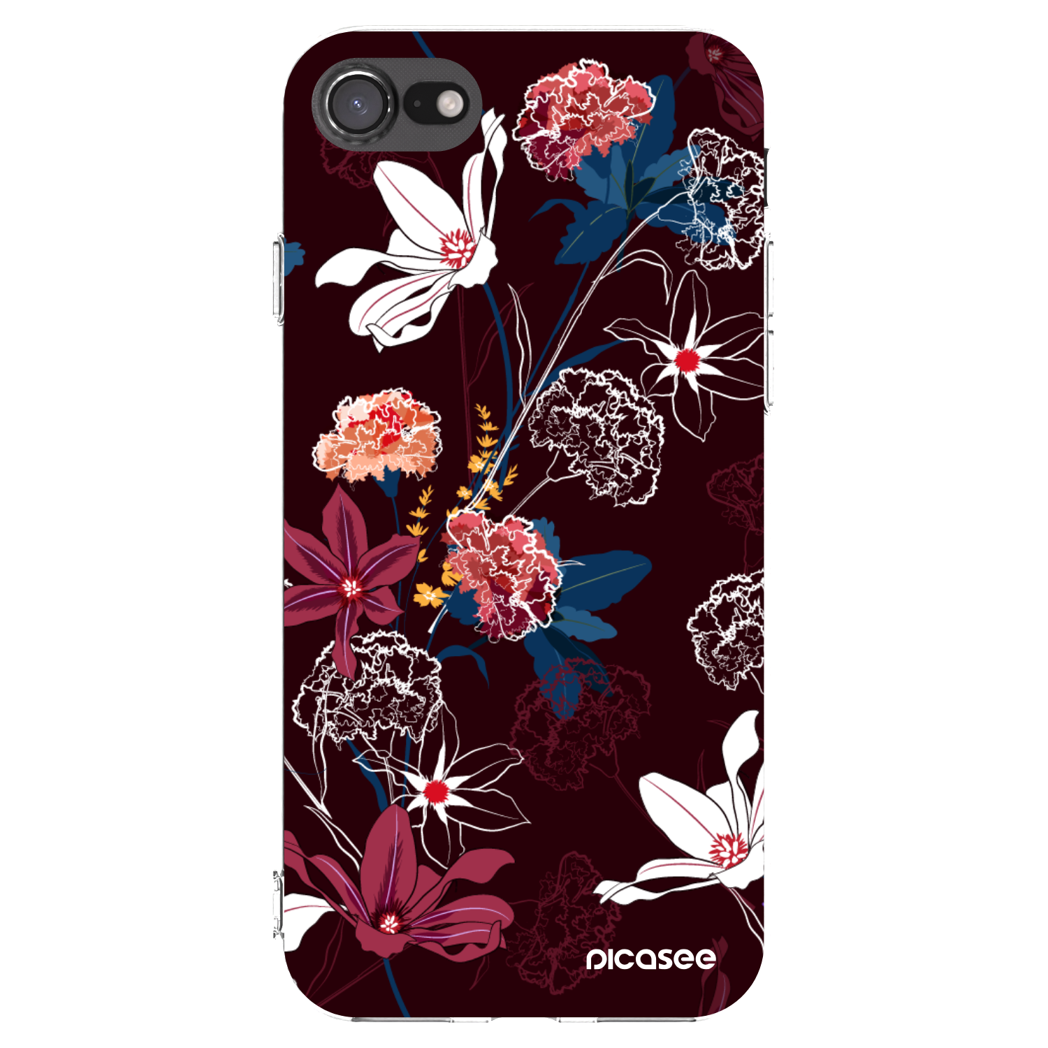 Picasee silikonska prozirna maskica za Apple iPhone SE 2020 - Dark Meadow