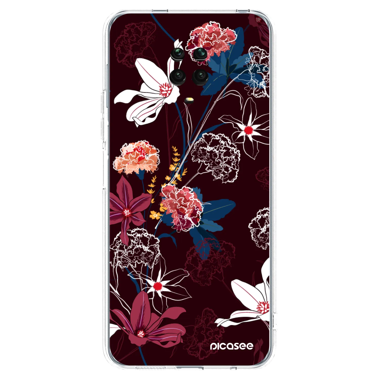Picasee silikonska prozirna maskica za Xiaomi Redmi Note 9 Pro - Dark Meadow