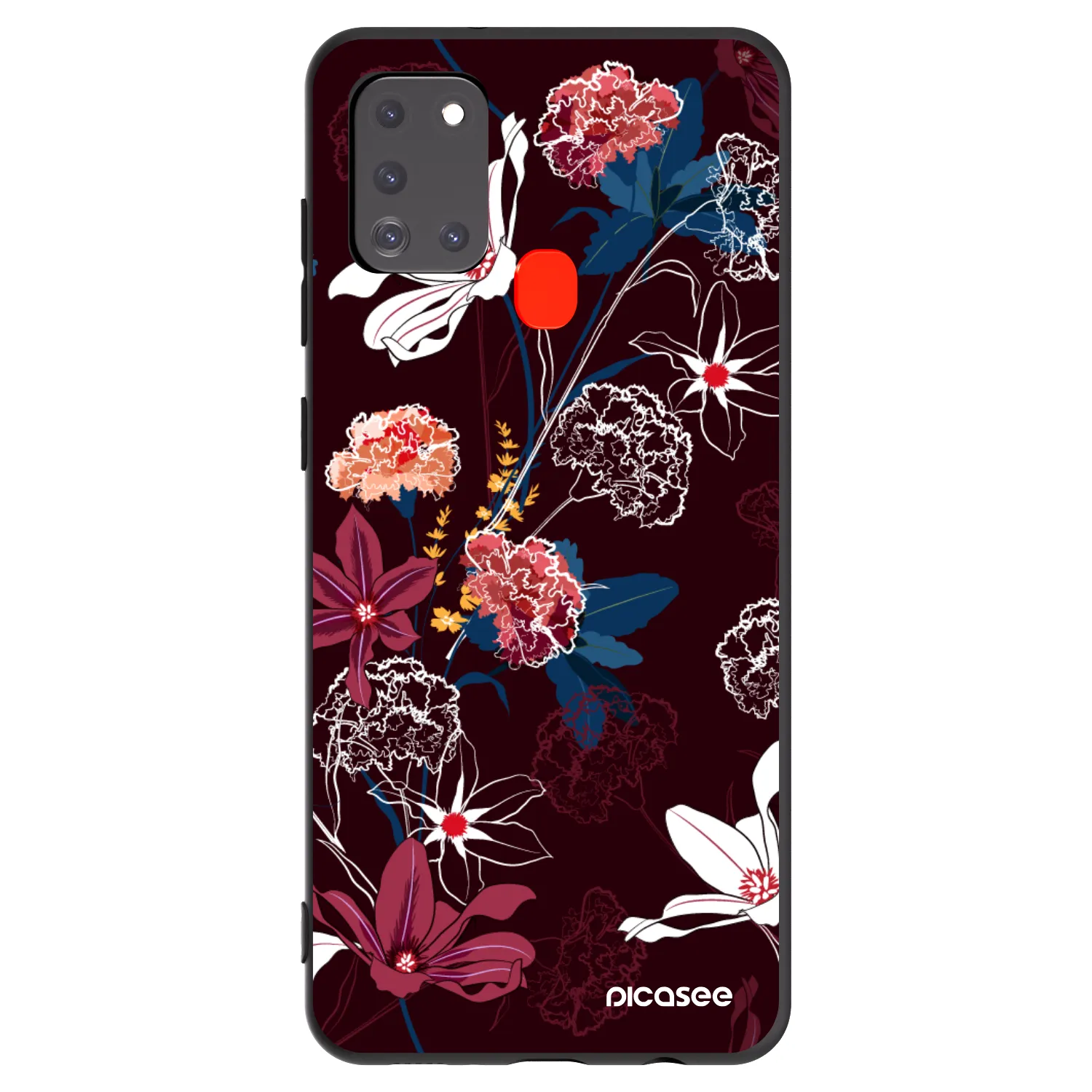 Picasee crna silikonska maskica za Samsung Galaxy A21s - Dark Meadow