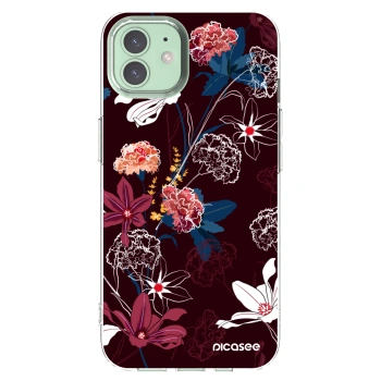 Picasee silikonska prozirna maskica za Apple iPhone 12 - Dark Meadow