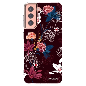 Picasee silikonska prozirna maskica za Samsung Galaxy S21 5G G991B - Dark Meadow