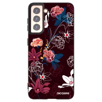 Picasee crna silikonska maskica za Samsung Galaxy S21 5G G991B - Dark Meadow