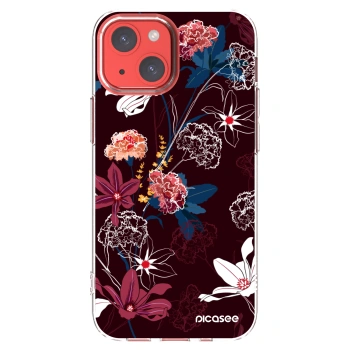 Picasee silikonska prozirna maskica za Apple iPhone 13 mini - Dark Meadow