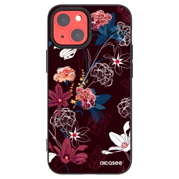 Picasee crna silikonska maskica za Apple iPhone 13 mini - Dark Meadow