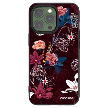 Picasee crna silikonska maskica za Apple iPhone 13 Pro - Dark Meadow