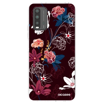 Picasee crna silikonska maskica za Xiaomi Redmi 9T - Dark Meadow
