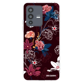 Picasee silikonska prozirna maskica za Vivo V23 5G - Dark Meadow