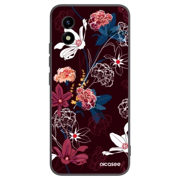 Picasee crna silikonska maskica za Vivo Y01 - Dark Meadow