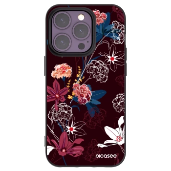 Picasee crna silikonska maskica za Apple iPhone 14 Pro - Dark Meadow