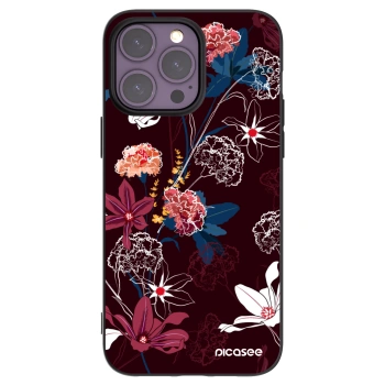 Picasee crna silikonska maskica za Apple iPhone 14 Pro Max - Dark Meadow