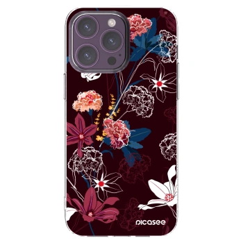 Picasee silikonska prozirna maskica za Apple iPhone 14 Pro Max - Dark Meadow