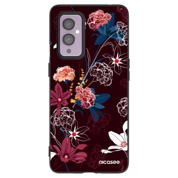 Picasee crna silikonska maskica za OnePlus 9 - Dark Meadow