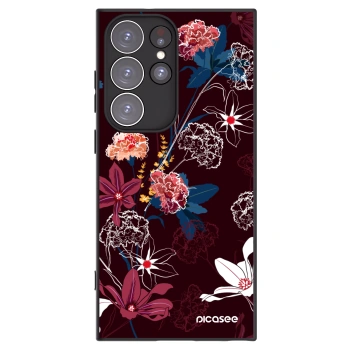 Picasee crna silikonska maskica za Samsung Galaxy S23 Ultra 5G - Dark Meadow