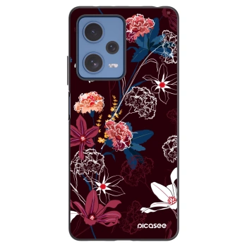 Picasee crna silikonska maskica za Xiaomi Redmi Note 12 Pro 5G - Dark Meadow