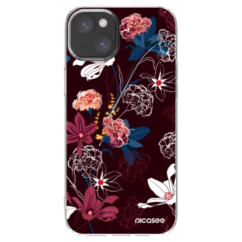 Picasee silikonska prozirna maskica za Apple iPhone 15 Plus - Dark Meadow