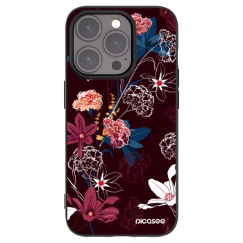 Picasee crna silikonska maskica za Apple iPhone 15 Pro - Dark Meadow