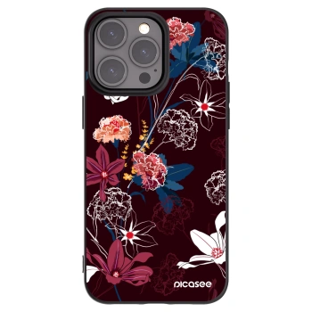 Picasee crna silikonska maskica za Apple iPhone 15 Pro Max - Dark Meadow