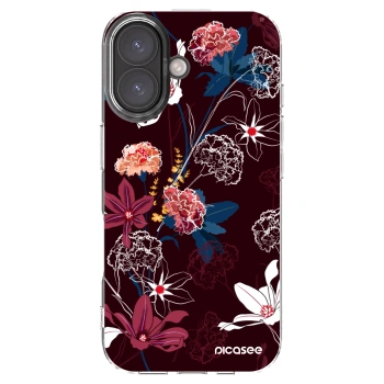 Picasee silikonska prozirna maskica za Apple iPhone 16 - Dark Meadow
