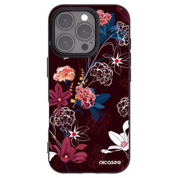 Picasee crna silikonska maskica za Apple iPhone 16 Pro - Dark Meadow